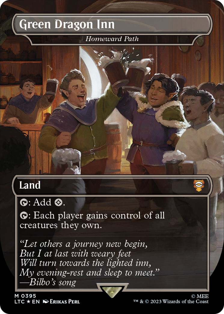 Green Dragon Inn - Homeward Path (Borderless) (Surge Foil Realms and Relics) [The Lord of the Rings: Tales of Middle-Earth Commander] | Jomio and Rueliete's Cards and Comics