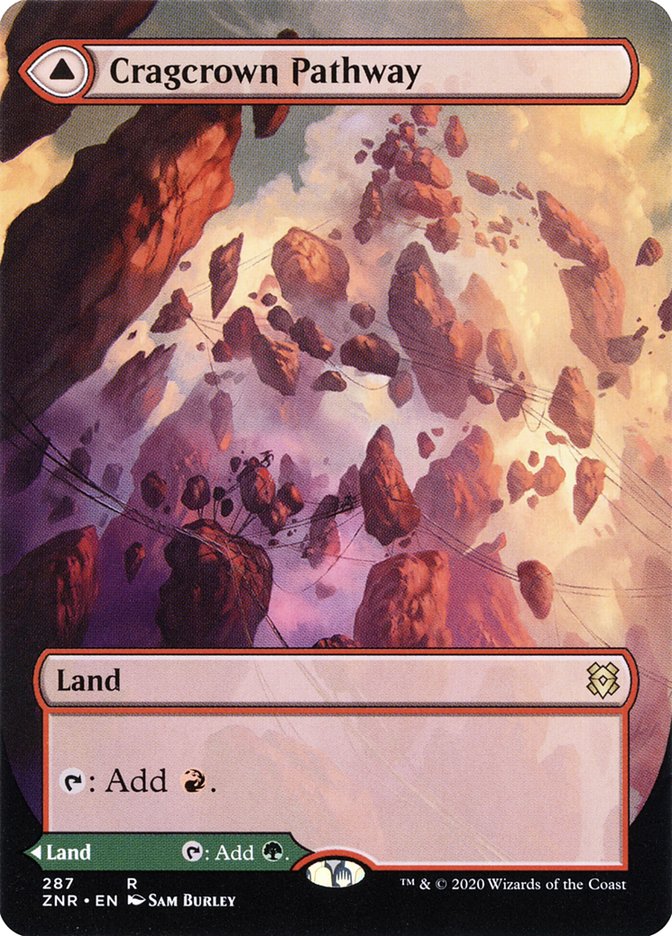 Cragcrown Pathway // Timbercrown Pathway (Borderless Alternate Art) [Zendikar Rising] | Jomio and Rueliete's Cards and Comics