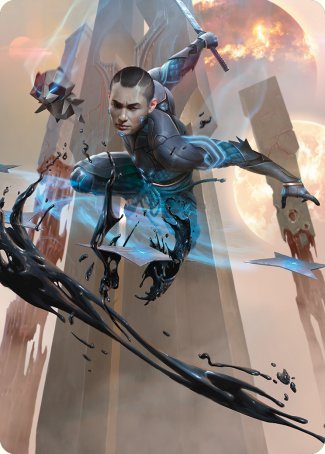 Kaito, Dancing Shadow Art Card [Phyrexia: All Will Be One Art Series] | Jomio and Rueliete's Cards and Comics