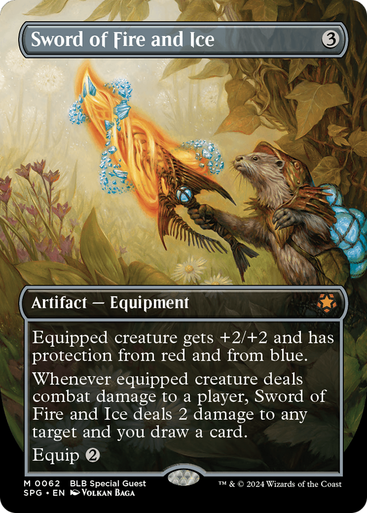 Sword of Fire and Ice (Borderless) [Bloomburrow Special Guests] | Jomio and Rueliete's Cards and Comics