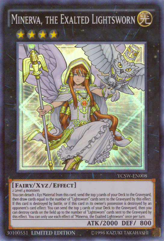 Minerva, the Exalted Lightsworn [YCSW-EN008] Super Rare | Jomio and Rueliete's Cards and Comics