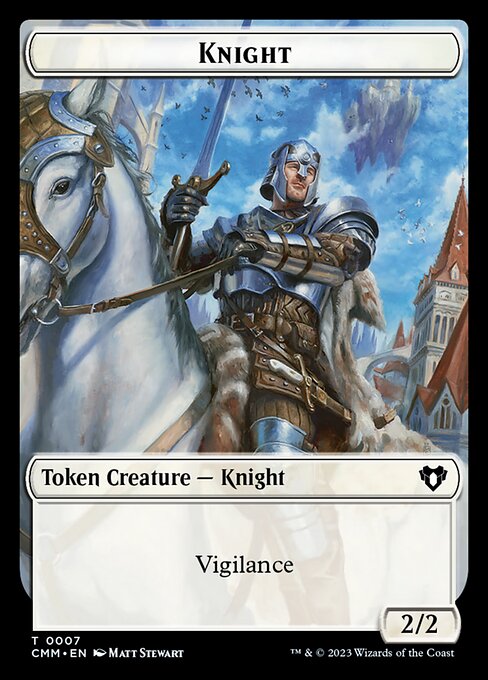 Treasure // Knight Double-Sided Token [Commander Masters Tokens] | Jomio and Rueliete's Cards and Comics