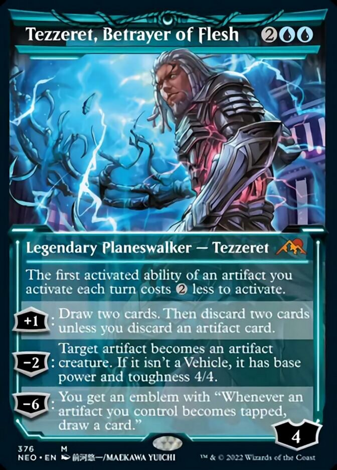 Tezzeret, Betrayer of Flesh (Showcase Soft Glow) [Kamigawa: Neon Dynasty] | Jomio and Rueliete's Cards and Comics