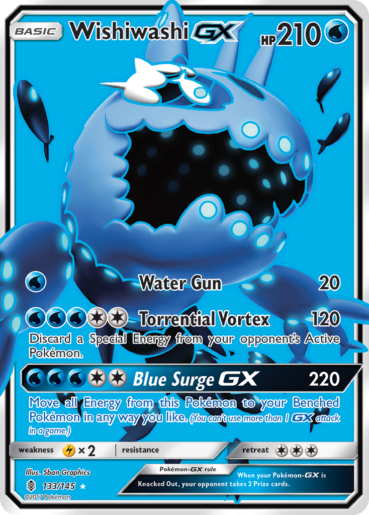 Wishiwashi GX (133/145) [Sun & Moon: Guardians Rising] | Jomio and Rueliete's Cards and Comics