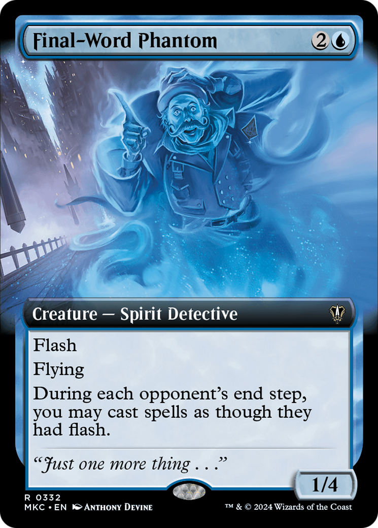 Final-Word Phantom (Extended Art) [Murders at Karlov Manor Commander] | Jomio and Rueliete's Cards and Comics