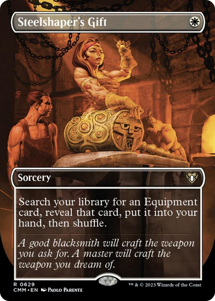 Steelshaper's Gift (Borderless Alternate Art) [Commander Masters] | Jomio and Rueliete's Cards and Comics