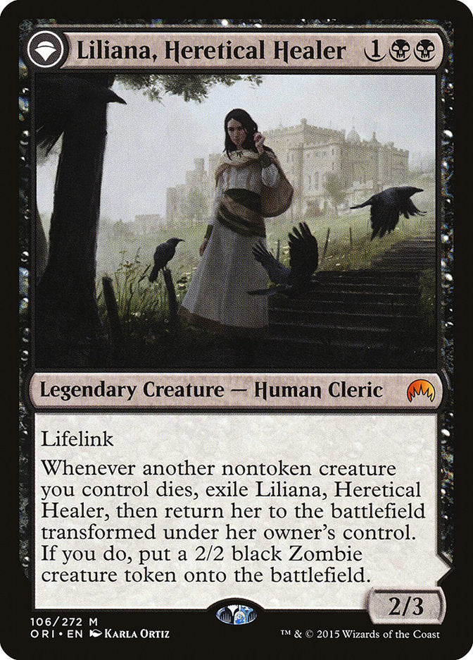 Liliana, Heretical Healer // Liliana, Defiant Necromancer [Magic Origins] | Jomio and Rueliete's Cards and Comics