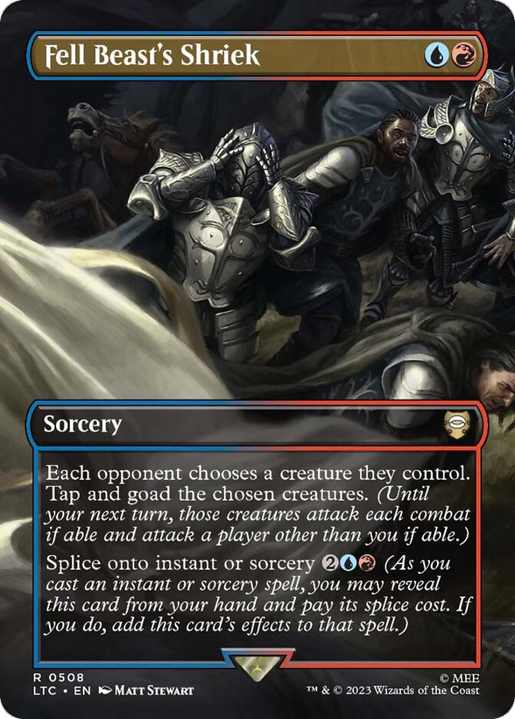 Fell Beast's Shriek (Borderless) [The Lord of the Rings: Tales of Middle-Earth Commander] | Jomio and Rueliete's Cards and Comics