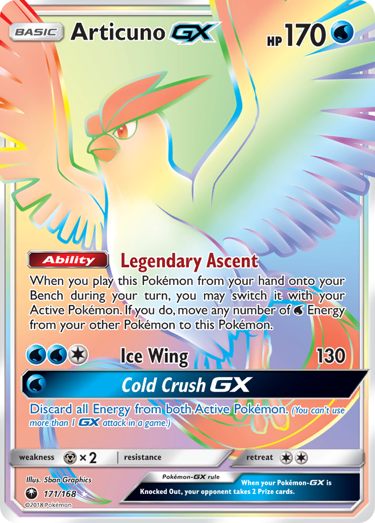 Articuno GX (171/168) [Sun & Moon: Celestial Storm] | Jomio and Rueliete's Cards and Comics