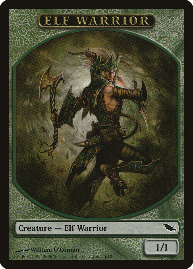 Elf Warrior Token (5/12) [Shadowmoor Tokens] | Jomio and Rueliete's Cards and Comics