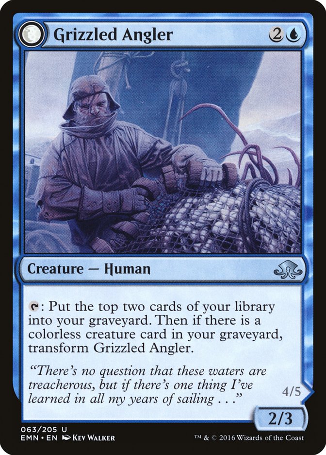 Grizzled Angler // Grisly Anglerfish [Eldritch Moon] | Jomio and Rueliete's Cards and Comics