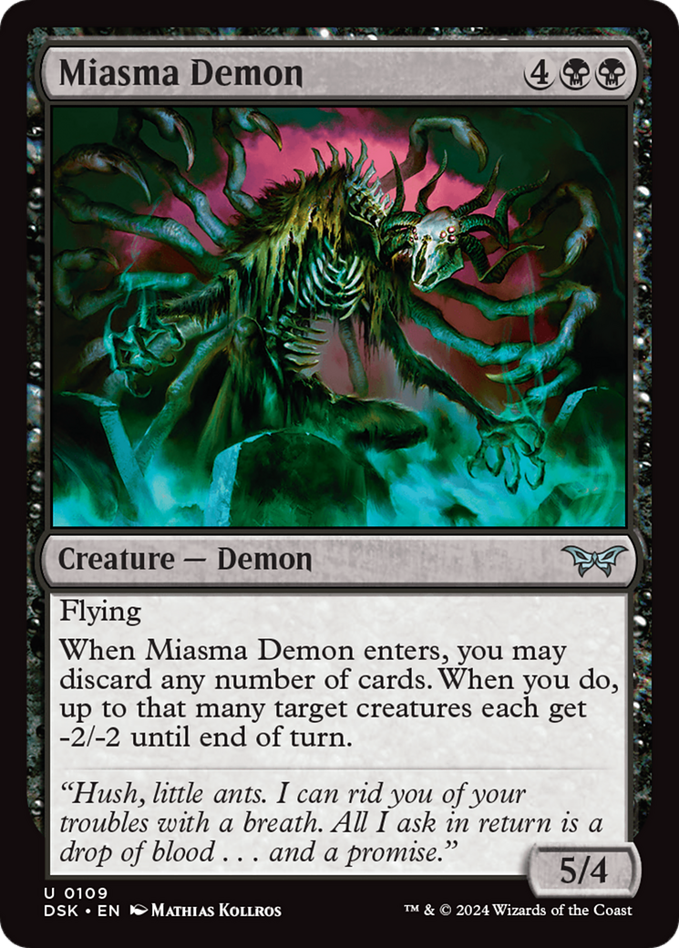 Miasma Demon [Duskmourn: House of Horror] | Jomio and Rueliete's Cards and Comics