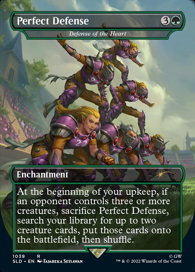 Perfect Defense - Defense of the Heart (Borderless) [Secret Lair Drop Series] | Jomio and Rueliete's Cards and Comics