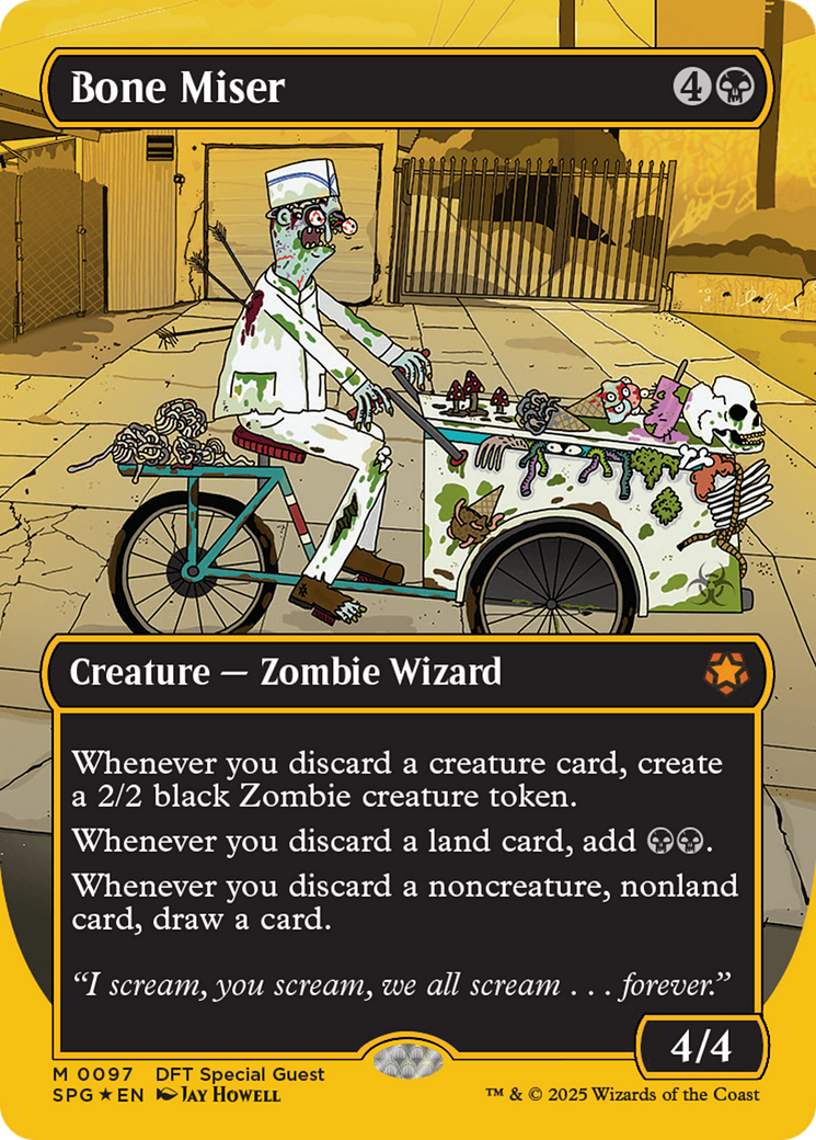 Bone Miser (Borderless) (First-Place Foil) [Aetherdrift Special Guests] | Jomio and Rueliete's Cards and Comics
