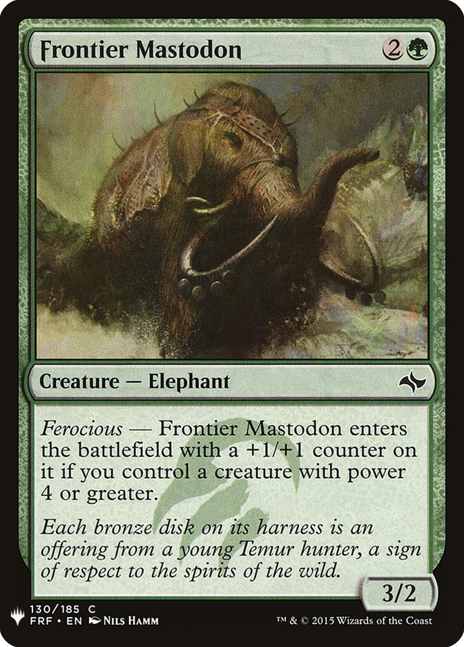 Frontier Mastodon [Mystery Booster] | Jomio and Rueliete's Cards and Comics