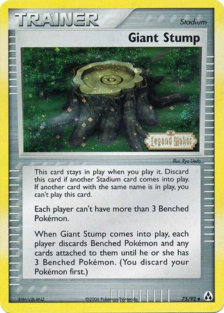 Giant Stump (75/92) (Stamped) [EX: Legend Maker] | Jomio and Rueliete's Cards and Comics