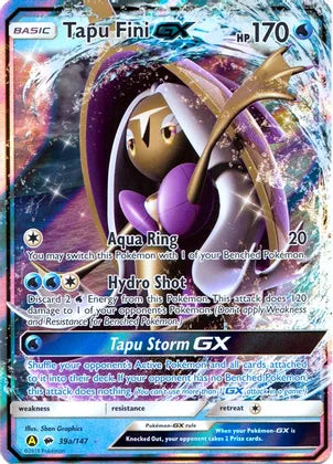 Tapu Fini GX (39a/147) [Alternate Art Promos] | Jomio and Rueliete's Cards and Comics