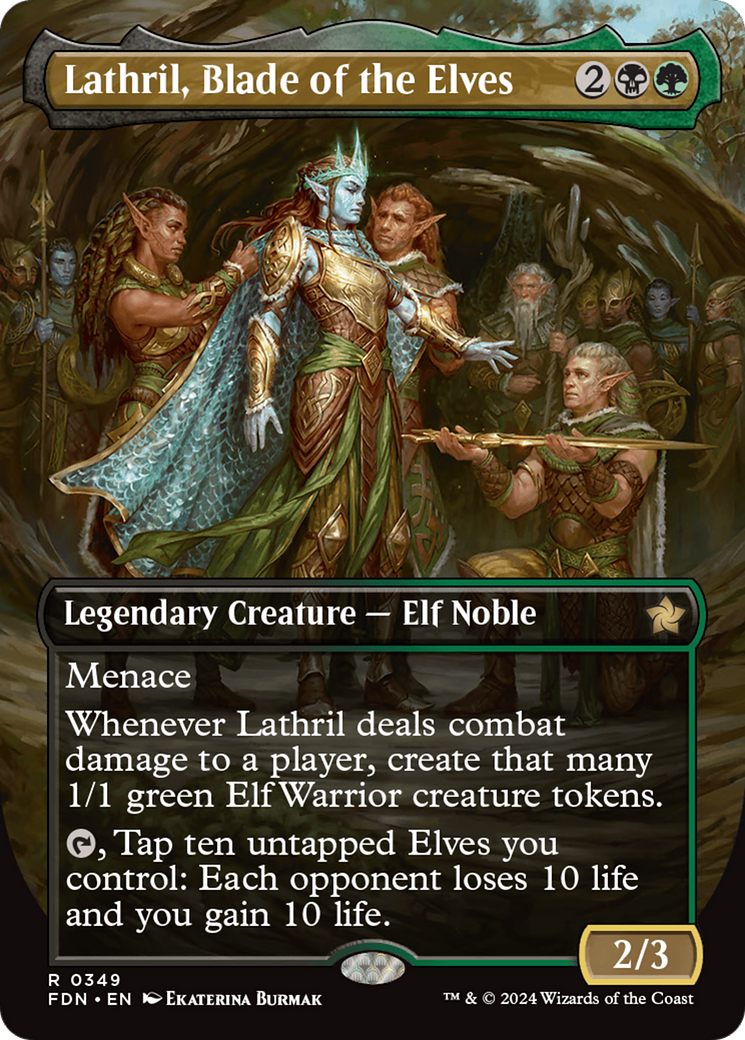 Lathril, Blade of the Elves (Borderless) [Foundations] | Jomio and Rueliete's Cards and Comics