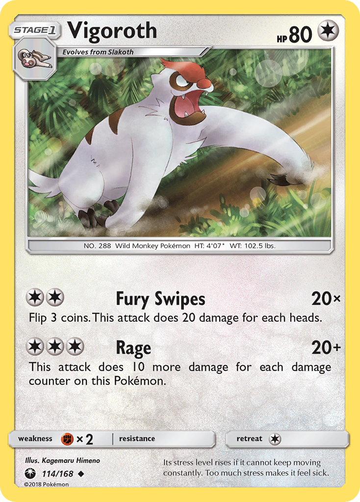 Vigoroth (114/168) [Sun & Moon: Celestial Storm] | Jomio and Rueliete's Cards and Comics