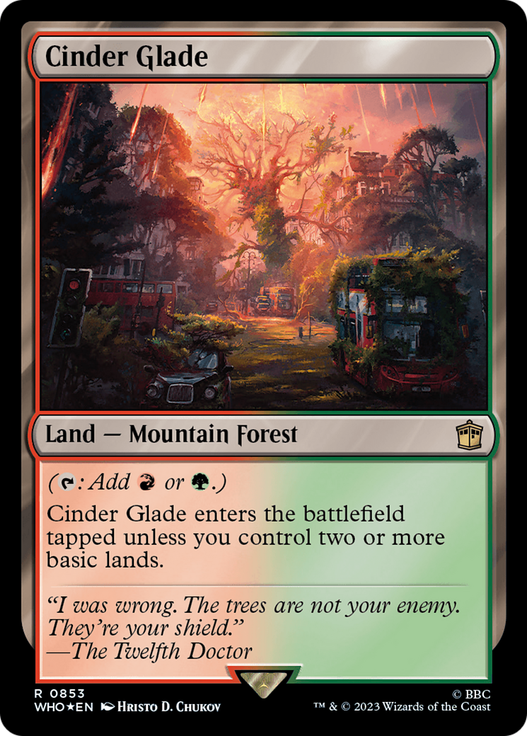 Cinder Glade (Surge Foil) [Doctor Who] | Jomio and Rueliete's Cards and Comics