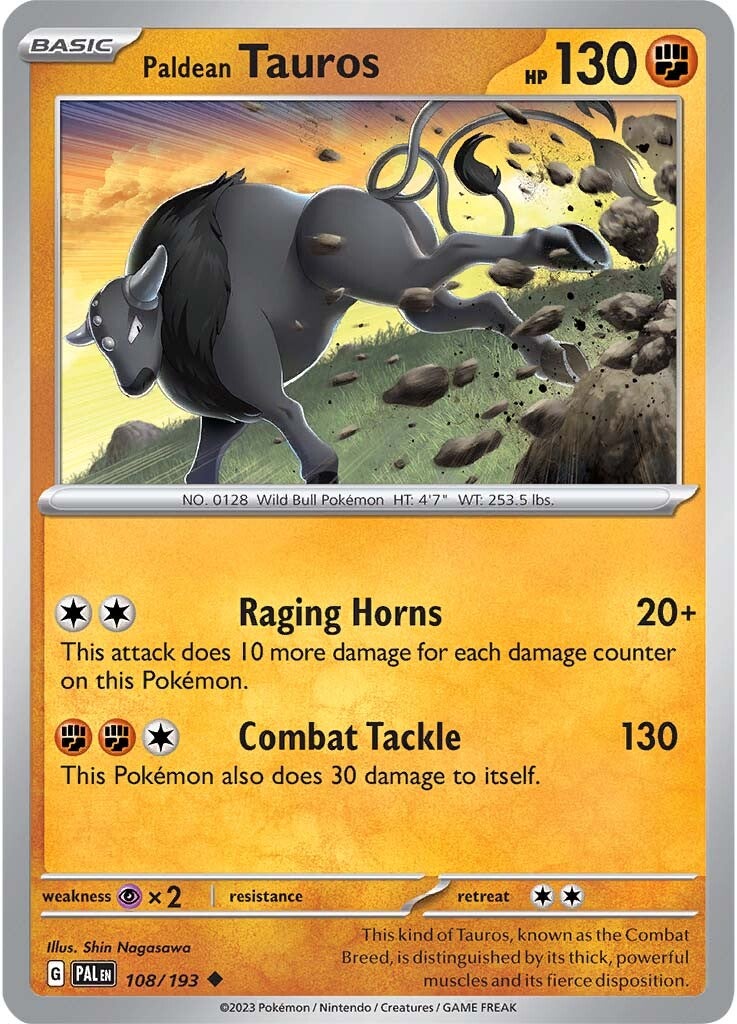 Paldean Tauros (108/193) [Scarlet & Violet: Paldea Evolved] | Jomio and Rueliete's Cards and Comics