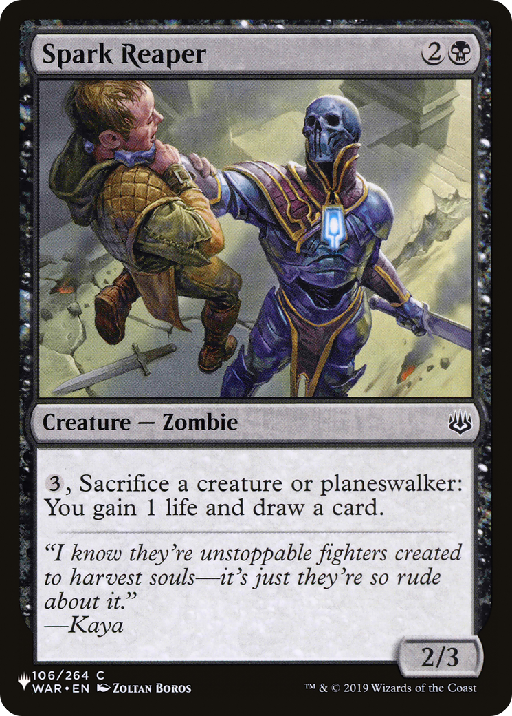 Spark Reaper [The List] | Jomio and Rueliete's Cards and Comics