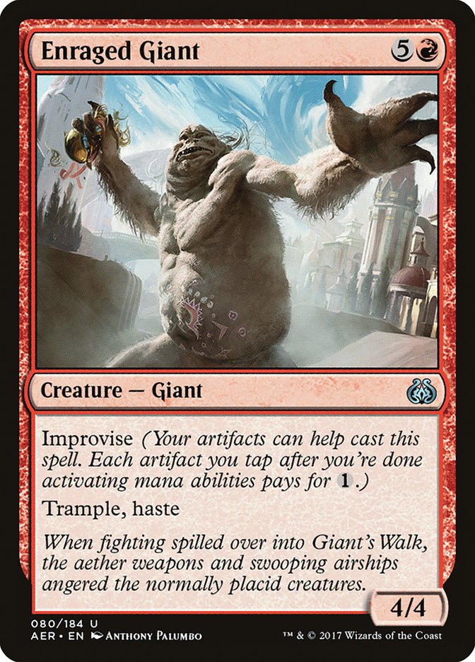 Enraged Giant [Aether Revolt] | Jomio and Rueliete's Cards and Comics