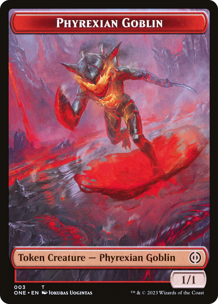 Phyrexian Goblin // Phyrexian Golem Double-Sided Token [Phyrexia: All Will Be One Tokens] | Jomio and Rueliete's Cards and Comics
