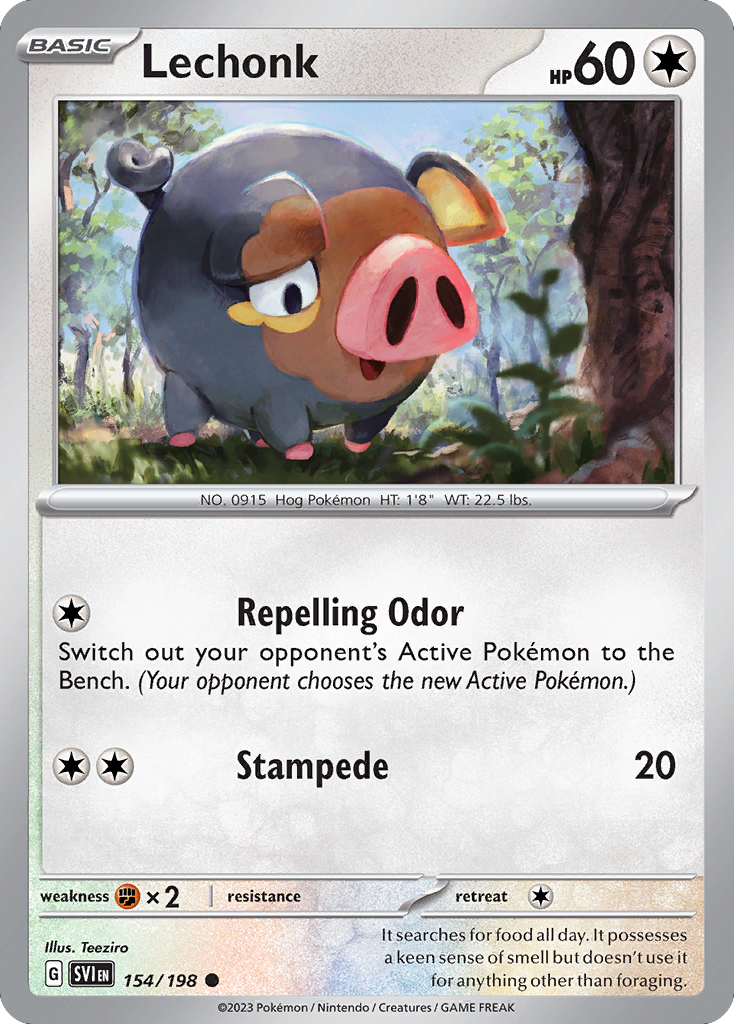 Lechonk (154/198) (Theme Deck Exclusive) [Scarlet & Violet: Base Set] | Jomio and Rueliete's Cards and Comics