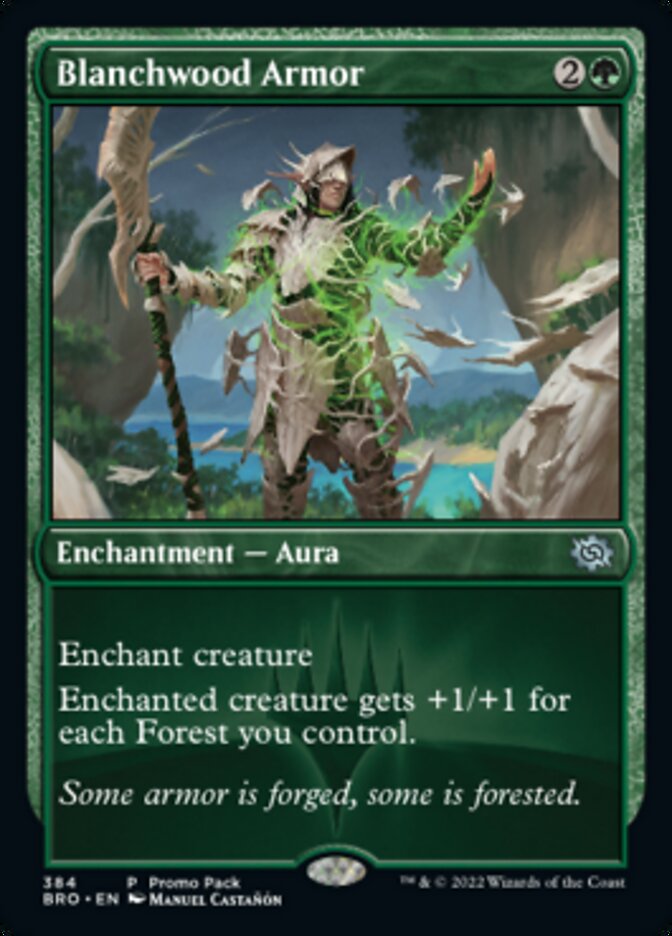Blanchwood Armor (Promo Pack) [The Brothers' War Promos] | Jomio and Rueliete's Cards and Comics