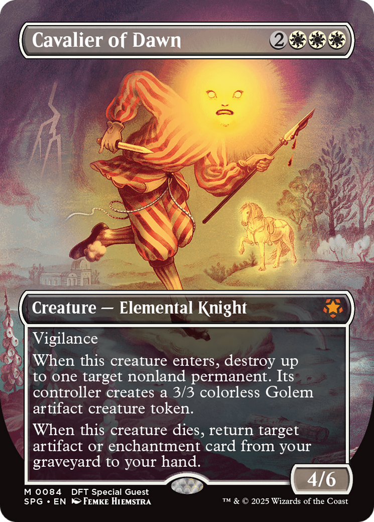 Cavalier of Dawn (Borderless) [Aetherdrift Special Guests] | Jomio and Rueliete's Cards and Comics