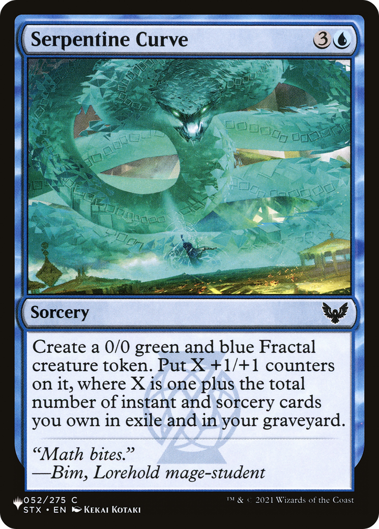 Serpentine Curve [The List] | Jomio and Rueliete's Cards and Comics