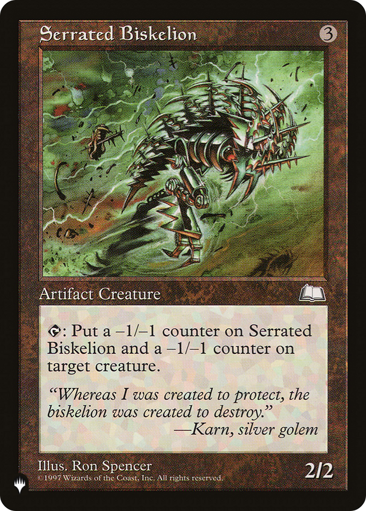Serrated Biskelion [The List] | Jomio and Rueliete's Cards and Comics
