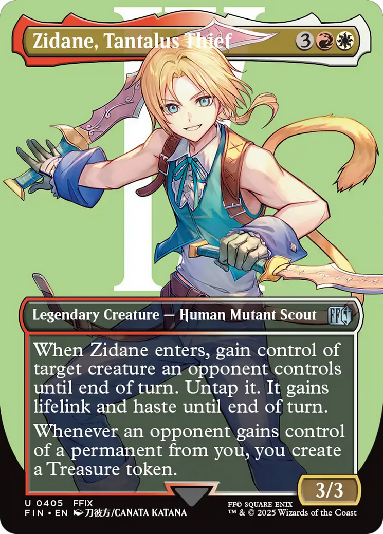 Zidane, Tantalus Thief (Borderless) [FINAL FANTASY] | Jomio and Rueliete's Cards and Comics