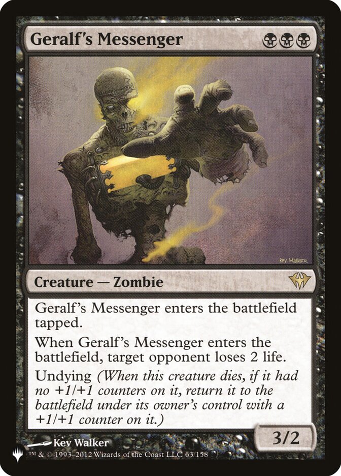 Geralf's Messenger [The List] | Jomio and Rueliete's Cards and Comics