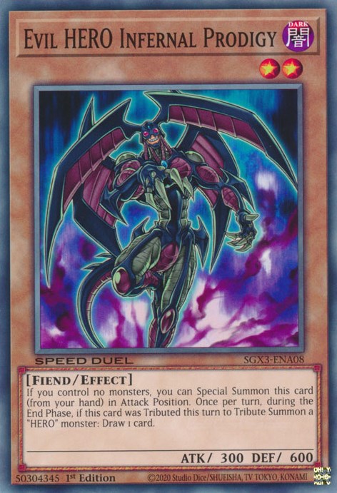 Evil HERO Infernal Prodigy [SGX3-ENA08] Common | Jomio and Rueliete's Cards and Comics