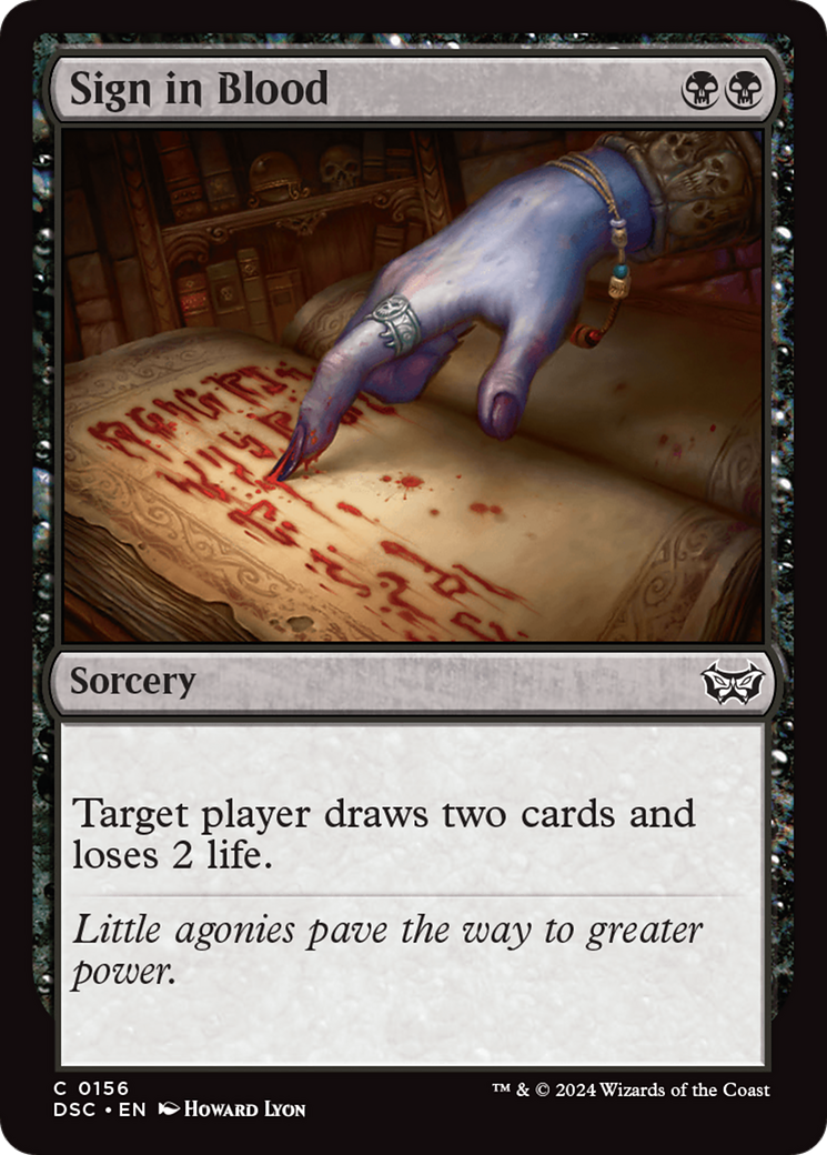 Sign in Blood [Duskmourn: House of Horror Commander] | Jomio and Rueliete's Cards and Comics