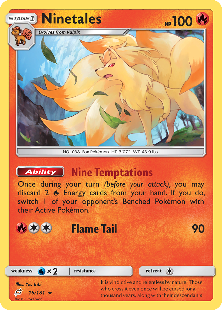 Ninetales (16/181) [Sun & Moon: Team Up] | Jomio and Rueliete's Cards and Comics