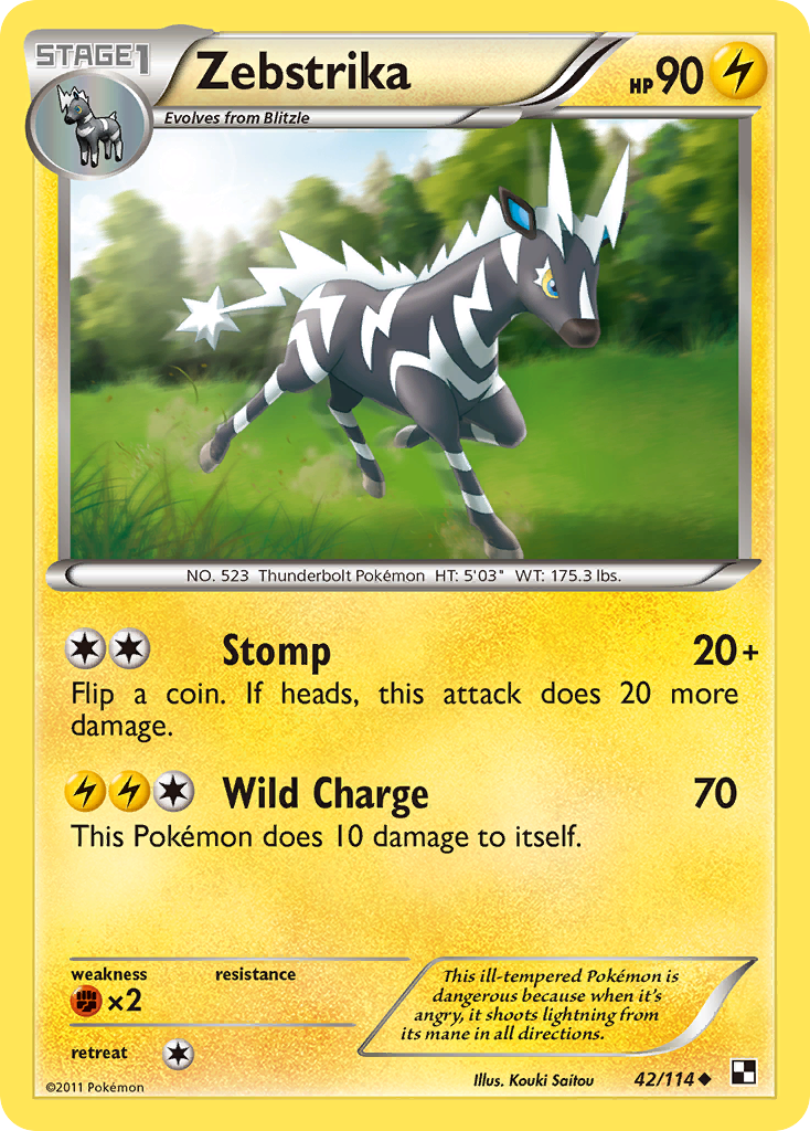 Zebstrika (42/114) [Black & White: Base Set] | Jomio and Rueliete's Cards and Comics