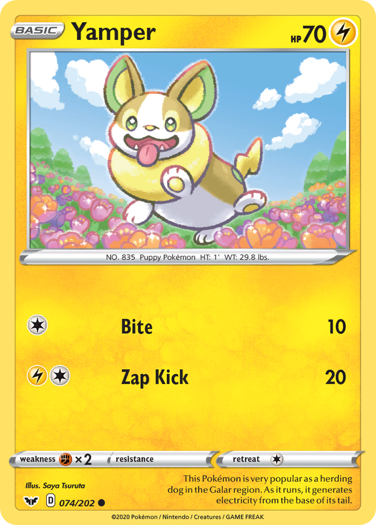 Yamper (074/202) [Sword & Shield: Base Set] | Jomio and Rueliete's Cards and Comics