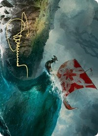 Run Ashore Art Card (Gold-Stamped Signature) [Kaldheim Art Series] | Jomio and Rueliete's Cards and Comics