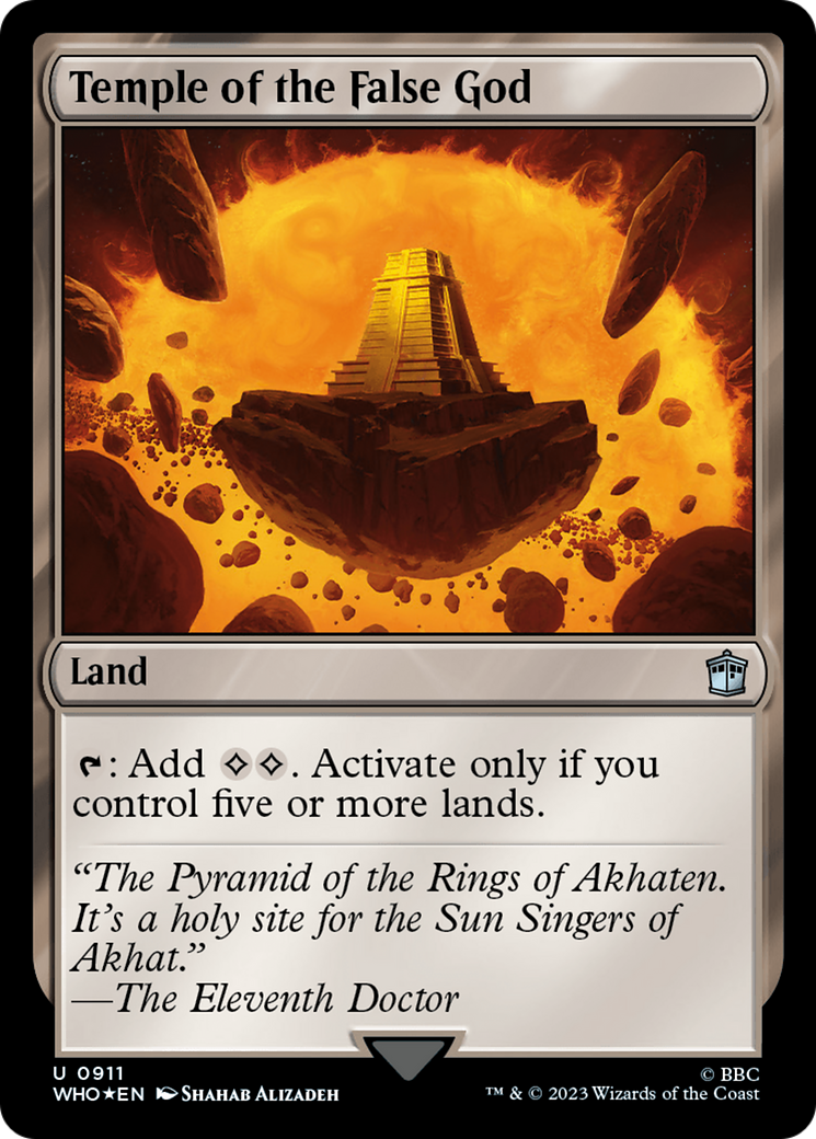 Temple of the False God (Surge Foil) [Doctor Who] | Jomio and Rueliete's Cards and Comics