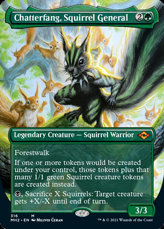 Chatterfang, Squirrel General (Borderless Alternate Art) [Modern Horizons 2] | Jomio and Rueliete's Cards and Comics