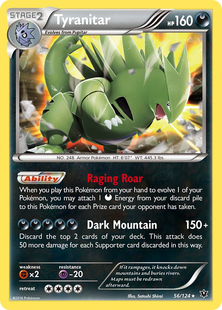 Tyranitar (56/124) [XY: Fates Collide] | Jomio and Rueliete's Cards and Comics