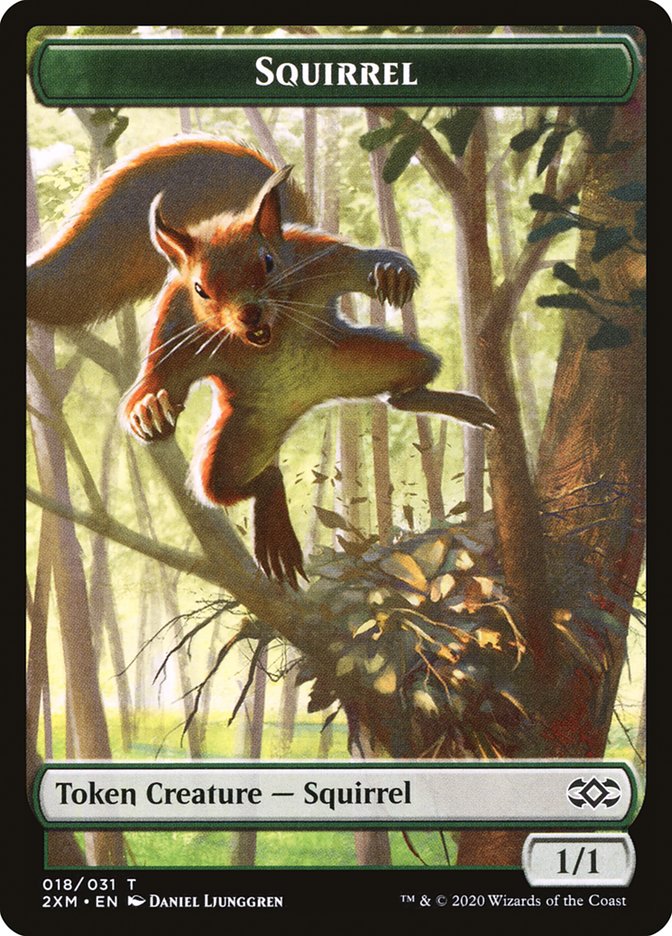 Soldier // Squirrel Double-Sided Token [Double Masters Tokens] | Jomio and Rueliete's Cards and Comics