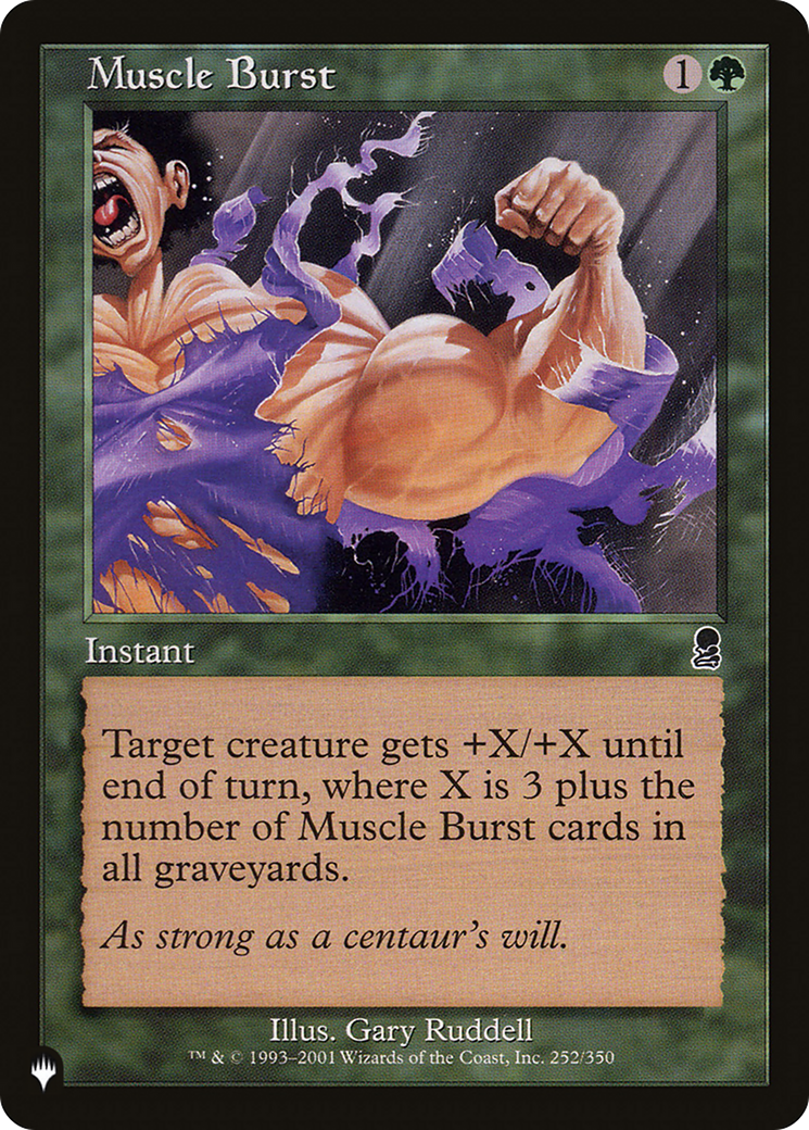 Muscle Burst [The List] | Jomio and Rueliete's Cards and Comics