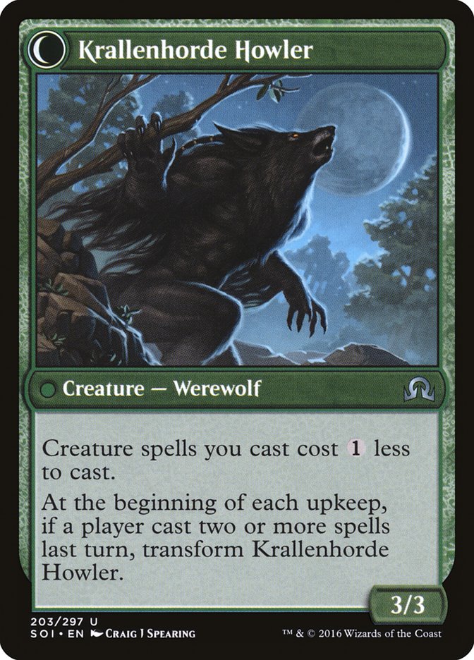 Duskwatch Recruiter // Krallenhorde Howler [Shadows over Innistrad] | Jomio and Rueliete's Cards and Comics