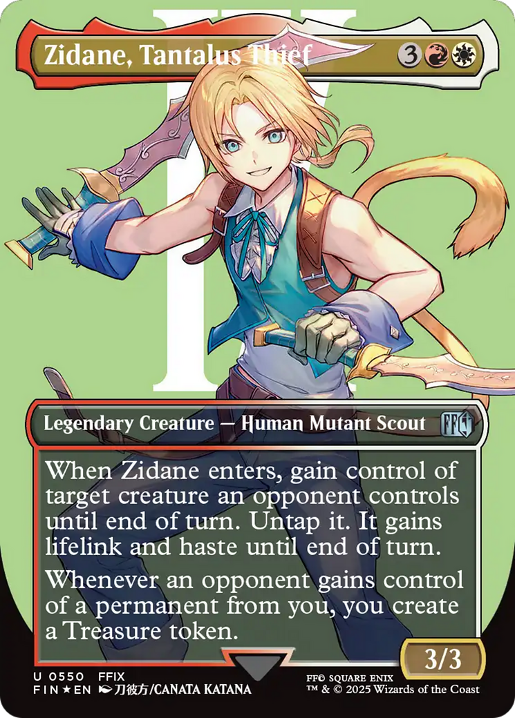 Zidane, Tantalus Thief (Borderless) (Surge Foil) [FINAL FANTASY] | Jomio and Rueliete's Cards and Comics