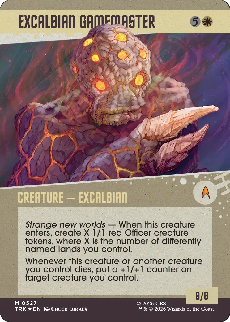 Excalbian Gamemaster (Showcase) (Surge Foil) [Star Trek] | Jomio and Rueliete's Cards and Comics