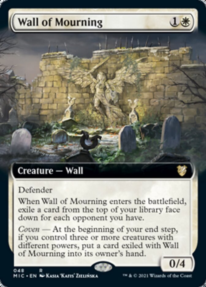 Wall of Mourning (Extended Art) [Innistrad: Midnight Hunt Commander] | Jomio and Rueliete's Cards and Comics